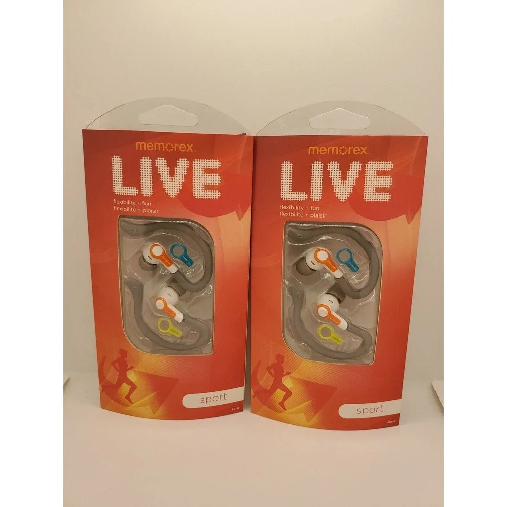 2 New MEMOREX LIVE SPORT EC110 FLEXIBILITY AND FUN 2 Pack